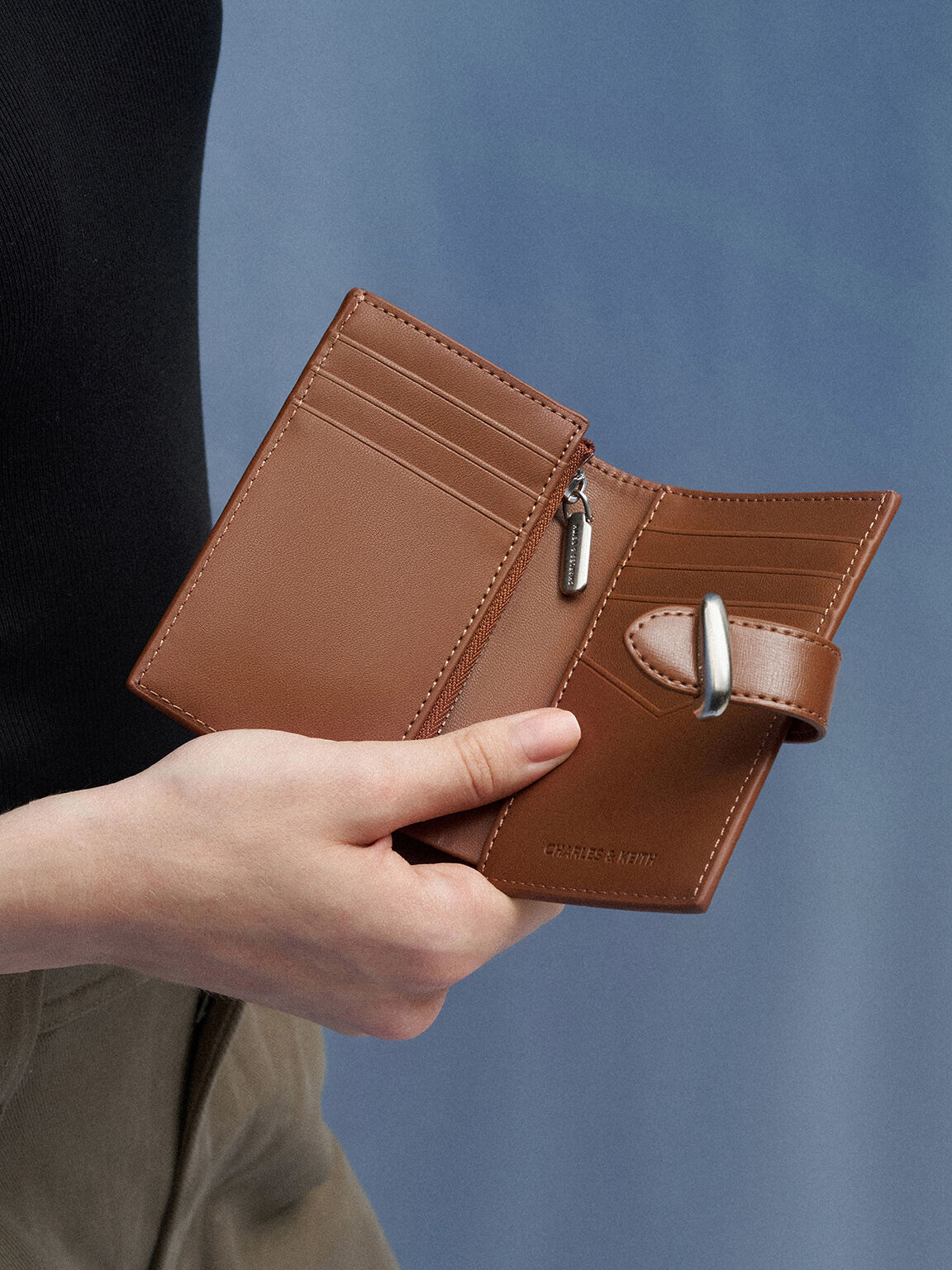 Lumen Belted Wallet, Chocolate, hi-res