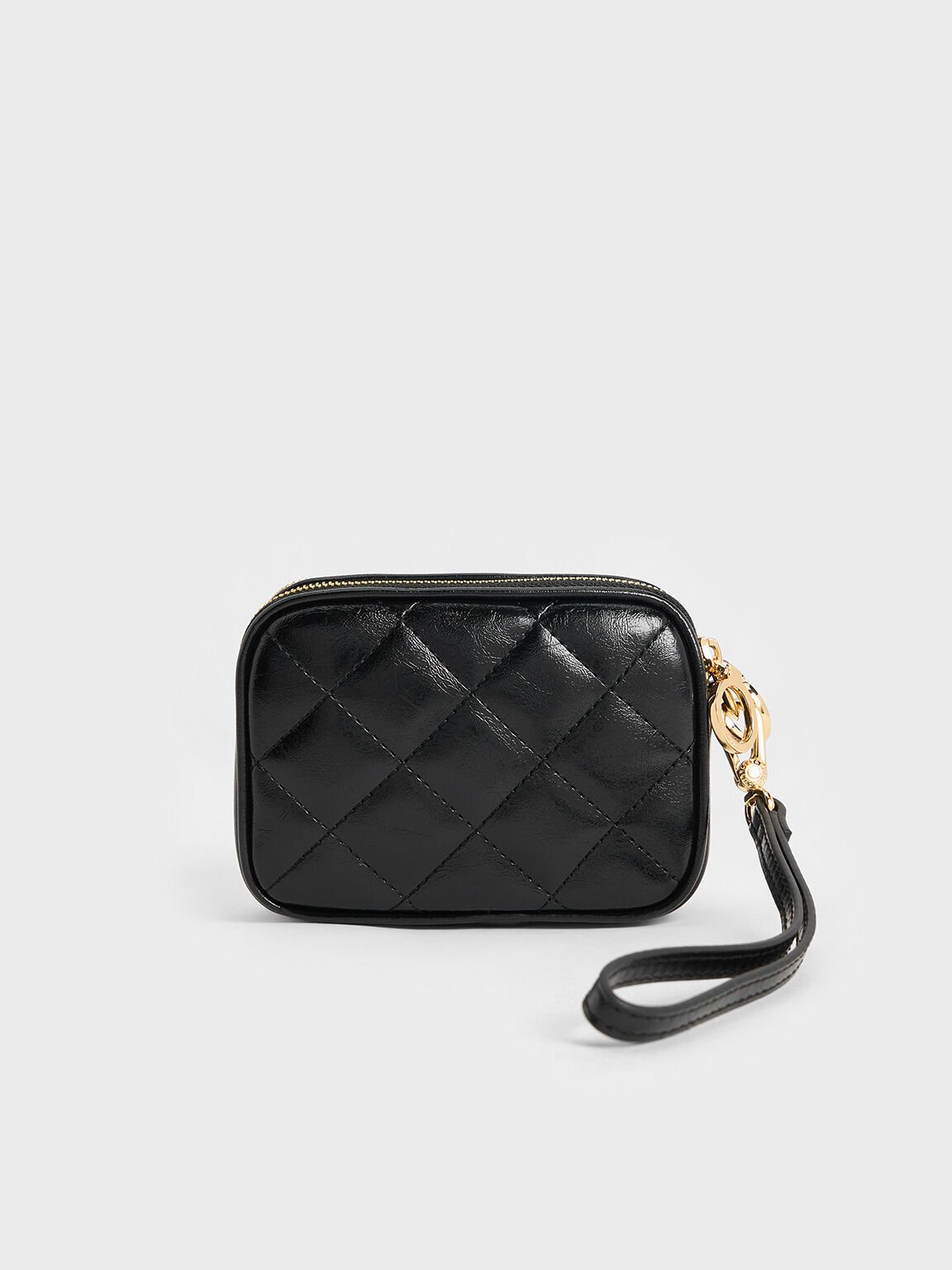 Bolso muñequera acolchado Apfra, Negro, hi-res