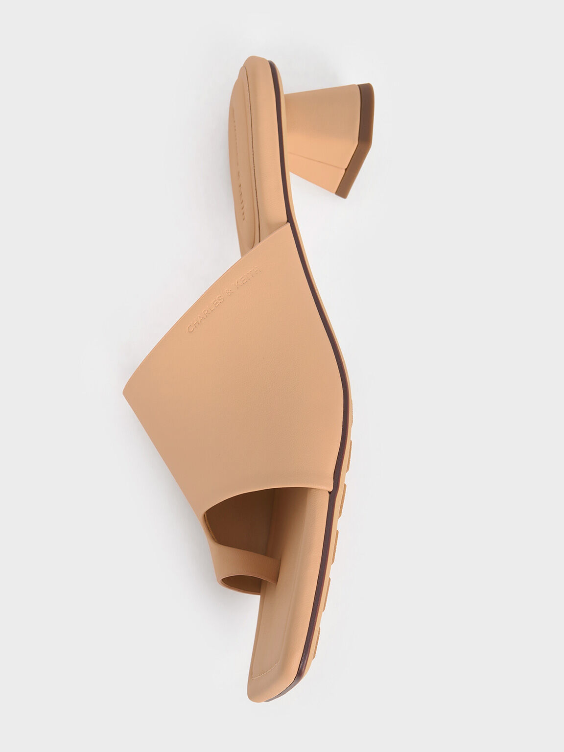 Asymmetric Square-Toe Toe-Ring Sandals, Nude, hi-res