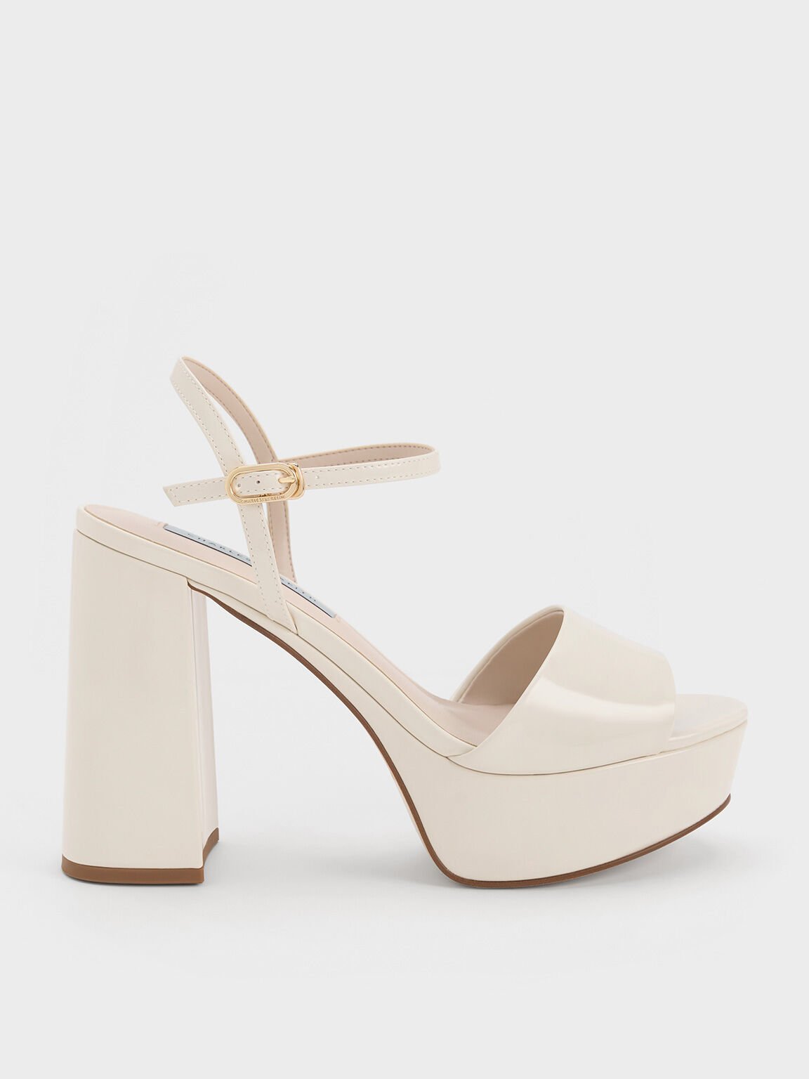 Halle Peep-Toe Metallic Platform Sandals, Chalk, hi-res