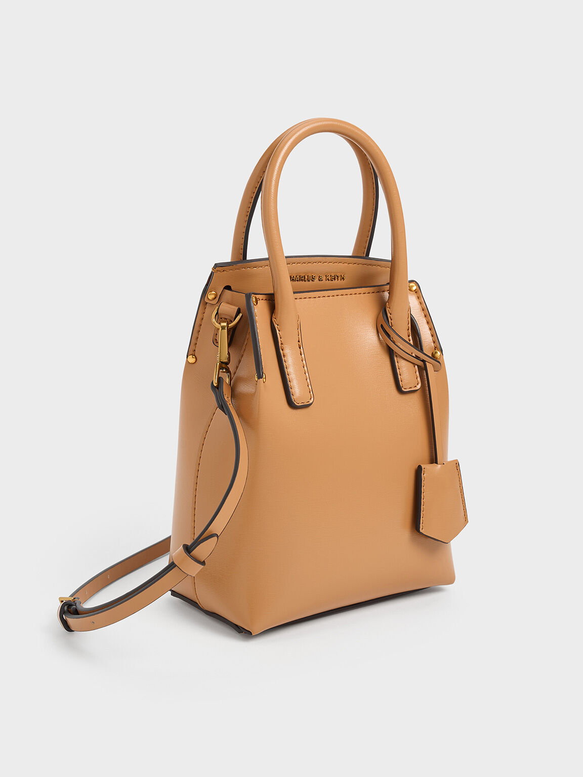 Rene Elongated Top Handle Bag, Toffee, hi-res