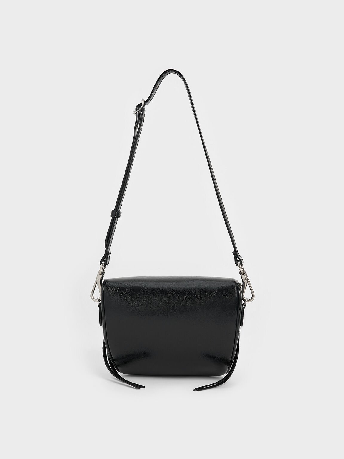 Bolso cruzado Xylia con múltiples cremalleras, Noir, hi-res