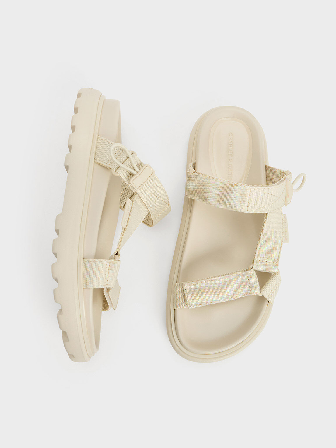 White Maisie Sports Sandals - CHARLES & KEITH BE