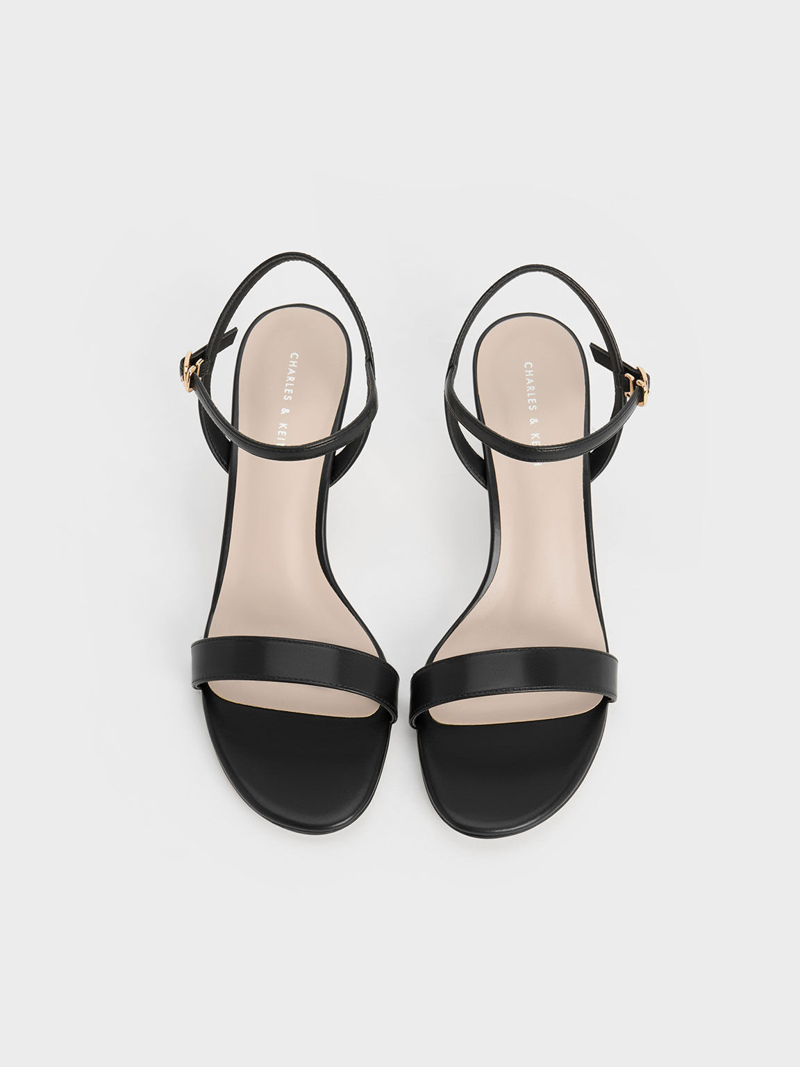 Charles & Keith Women's Clear Trapeze Heel Sandals