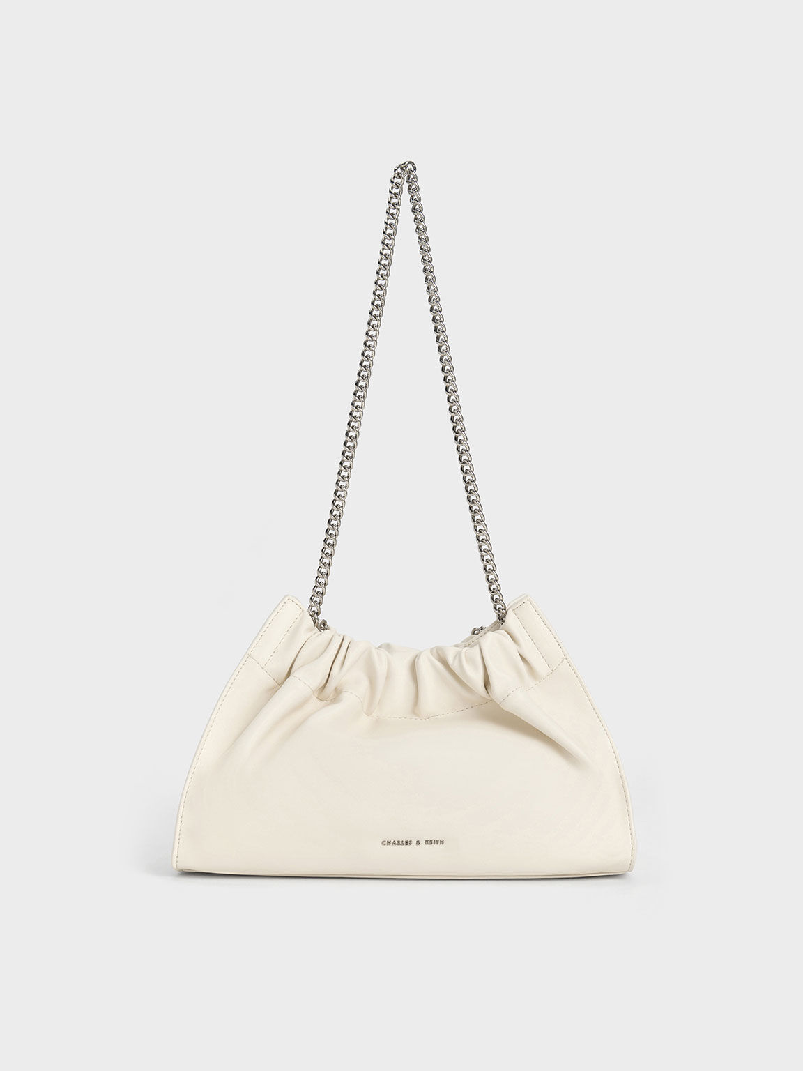 Cyrus Slouchy Chain-Handle Bag, Cream, hi-res