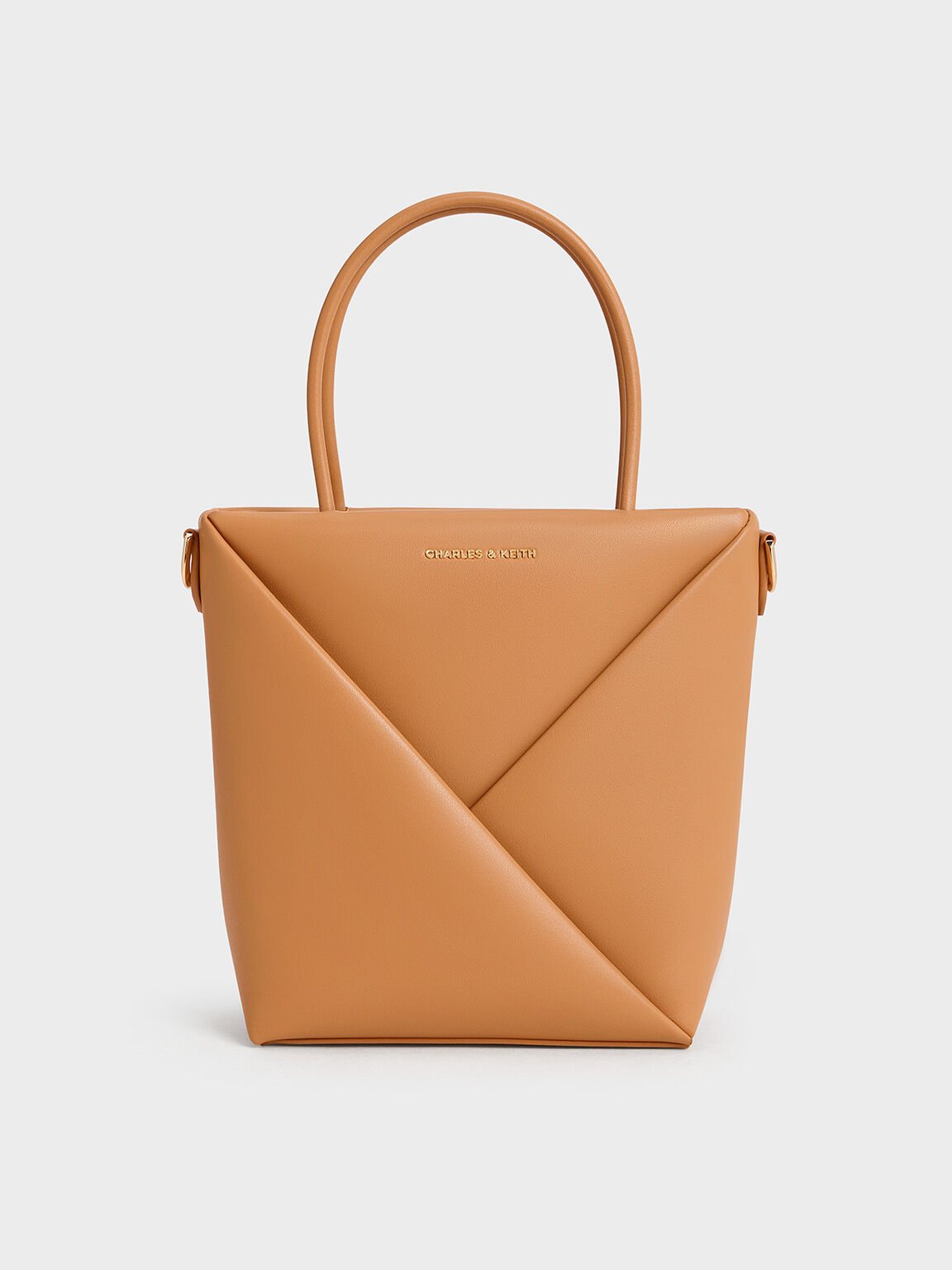 Bolso tote geométrico Midori alargado, Toffee, hi-res