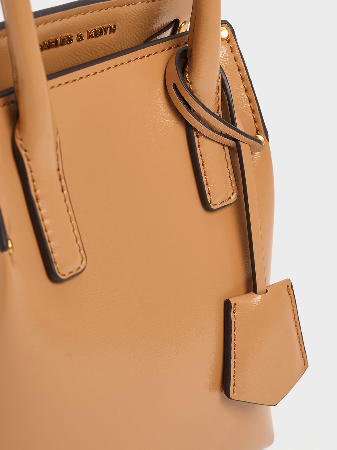 Rene Elongated Top Handle Bag, Toffee, hi-res