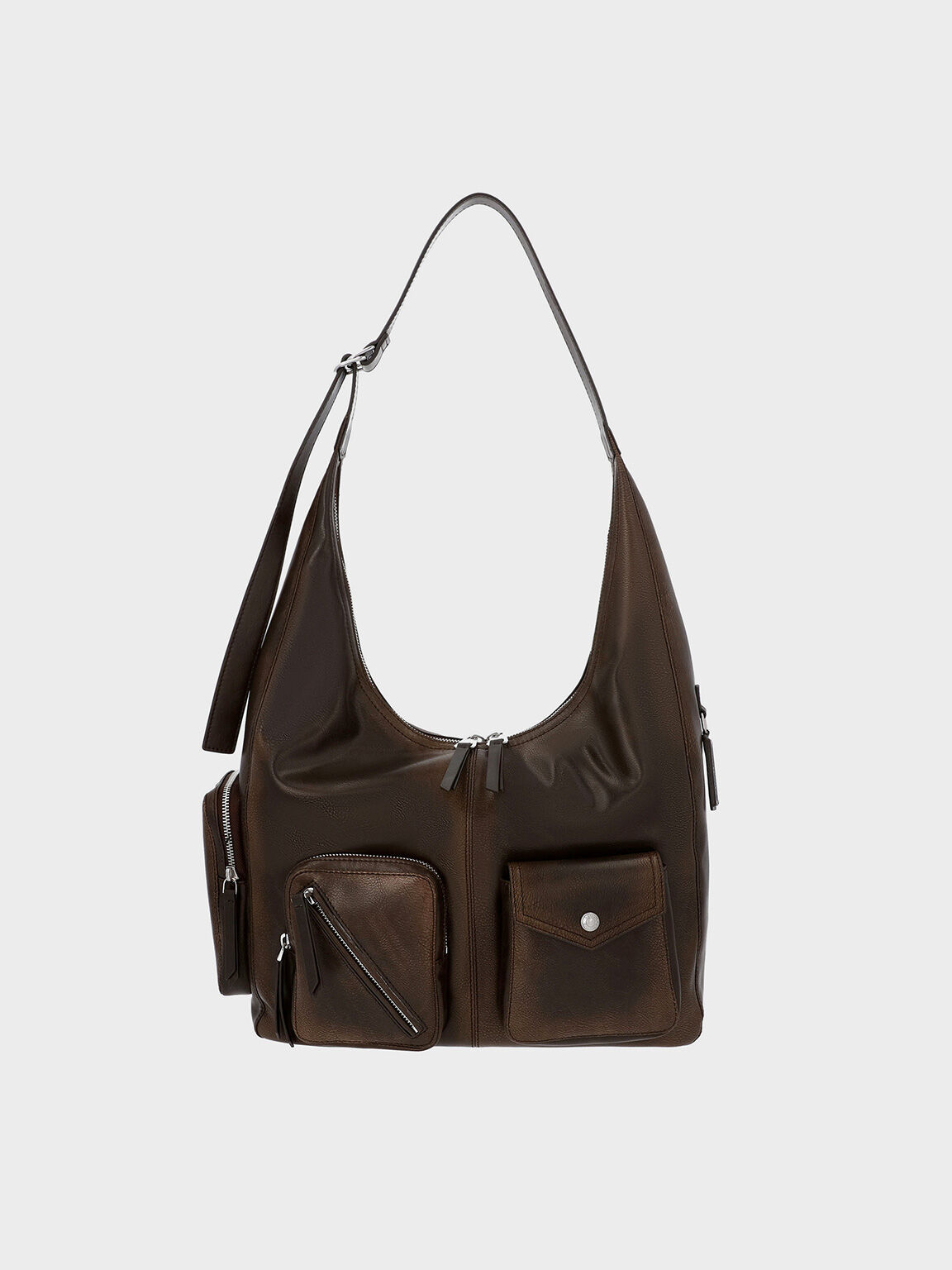 Thora Multi-Pocket Hobo Bag, Multi, hi-res