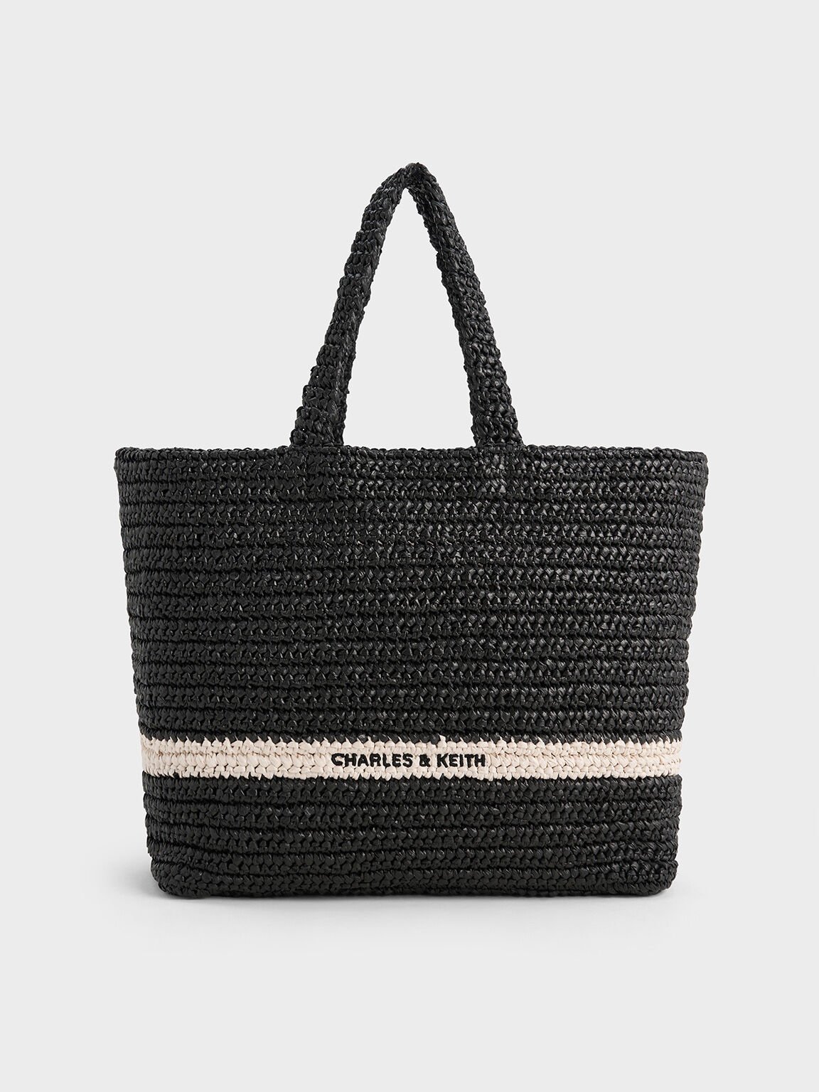 Bolso tote Allegra tejido, Negro, hi-res