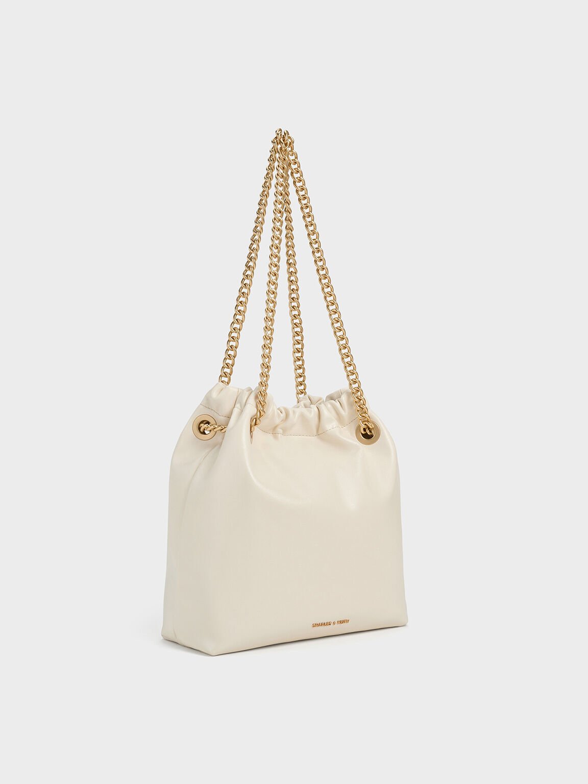 Caia Chain-Handle Tote Bag, Cream, hi-res