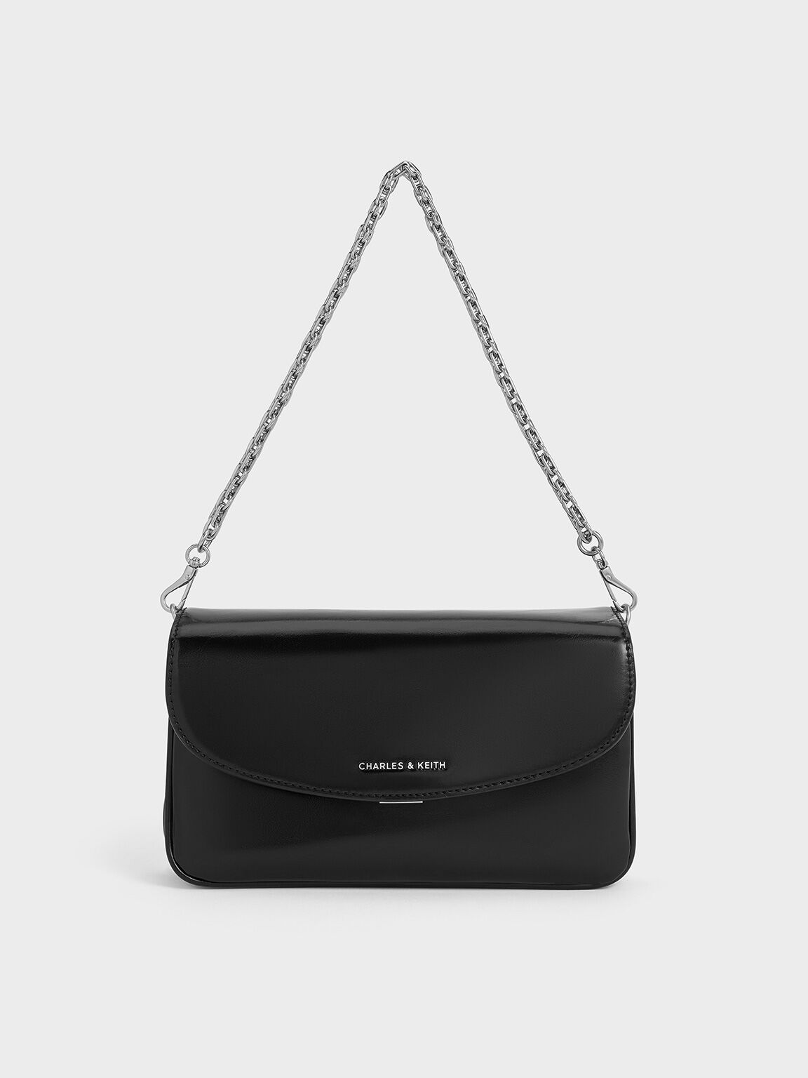 Bolso Caia con solapa delantera, Noir, hi-res