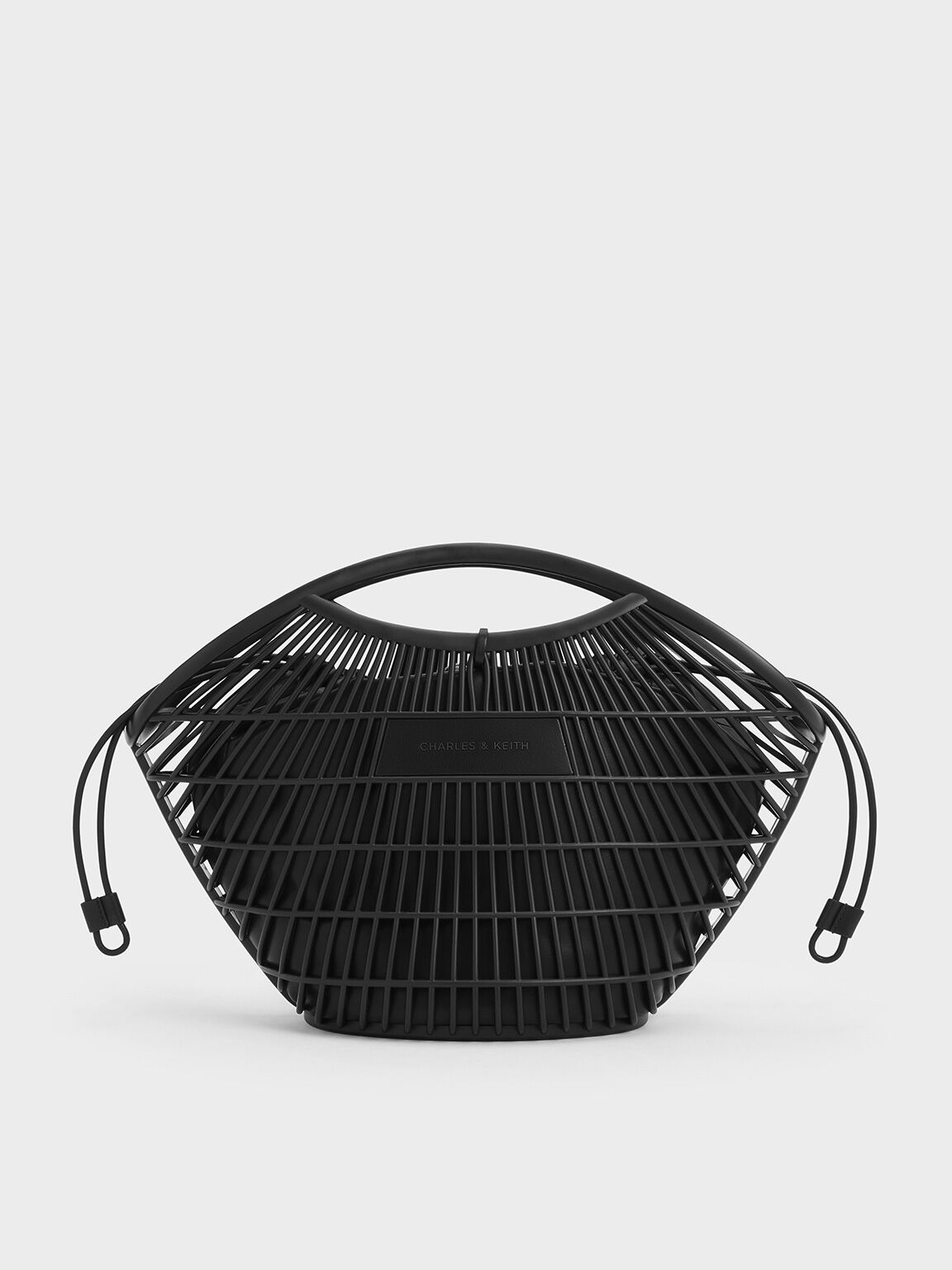 Calypso Fan Curved-Handle Bag, Jet Black, hi-res