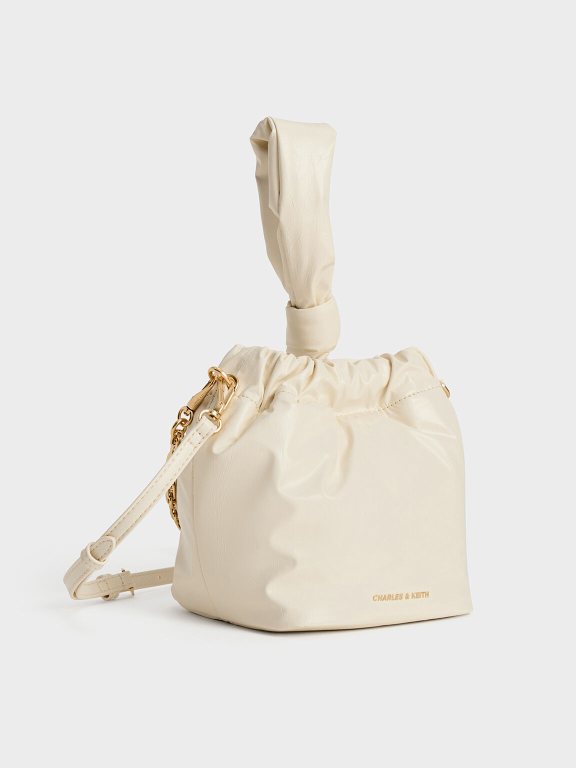 Caia Knotted Dumpling Bag, Cream, hi-res