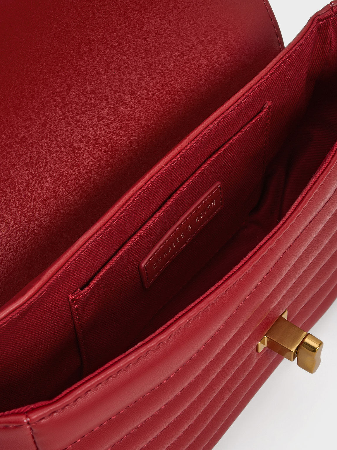 Red Aubrielle Panelled Crossbody Bag - CHARLES & KEITH HU