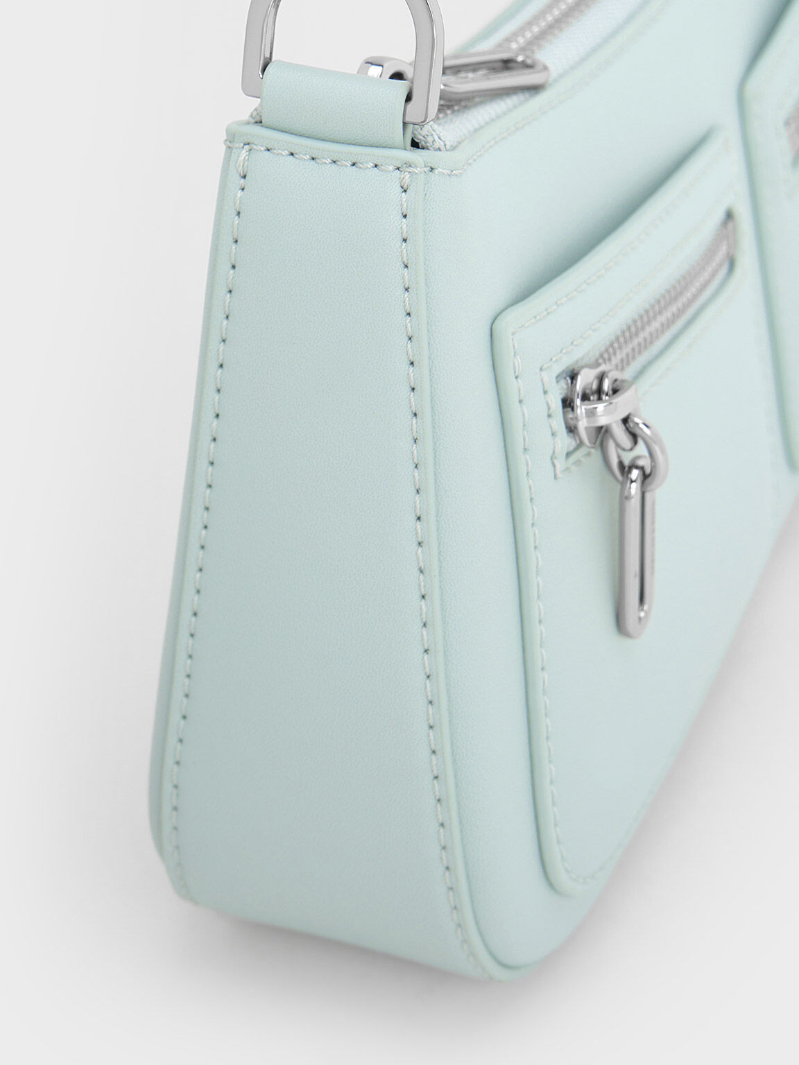 Chain-Strap Shoulder Bag, Sage Green, hi-res