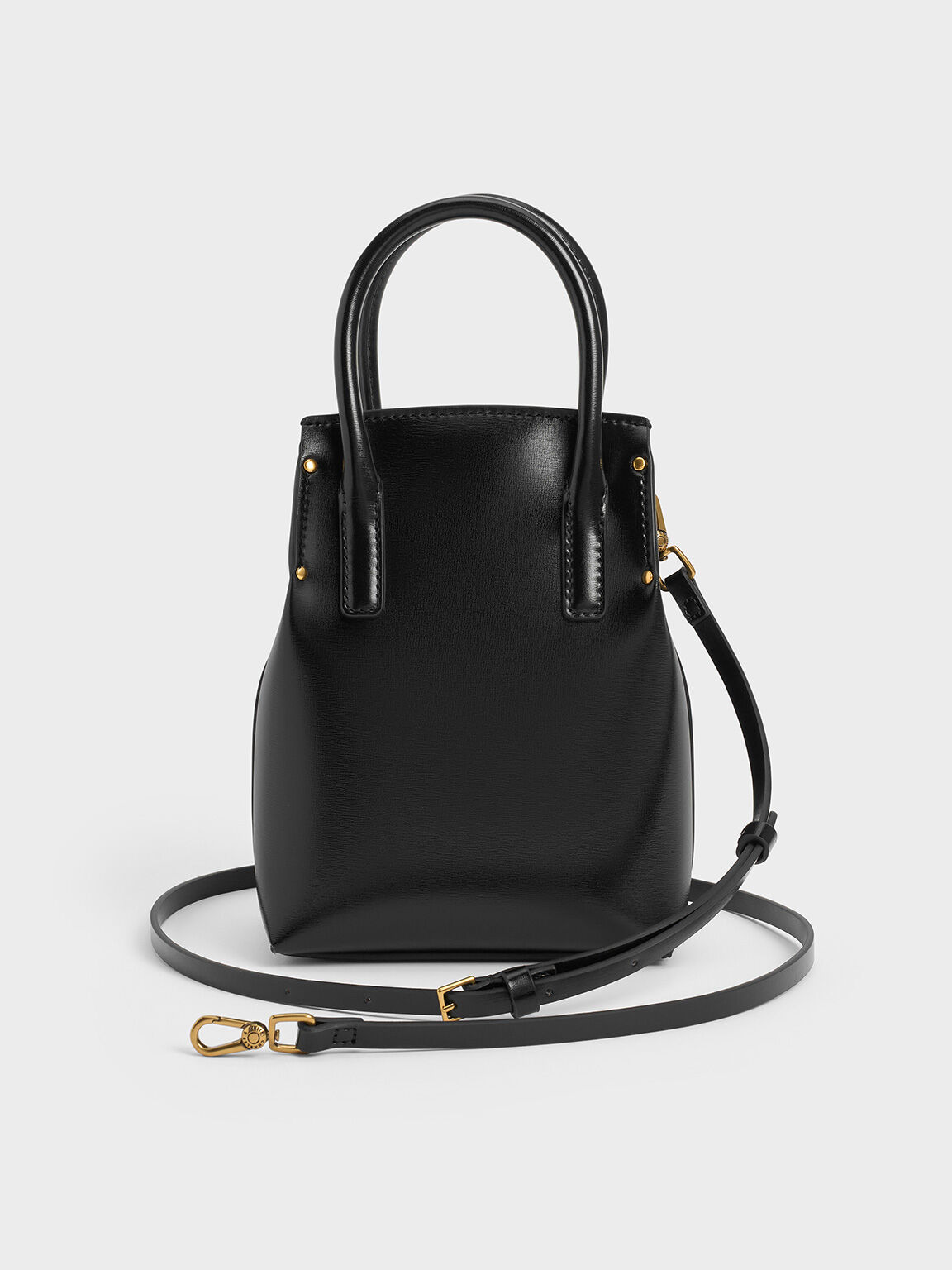 Rene Elongated Top Handle Bag, Black, hi-res