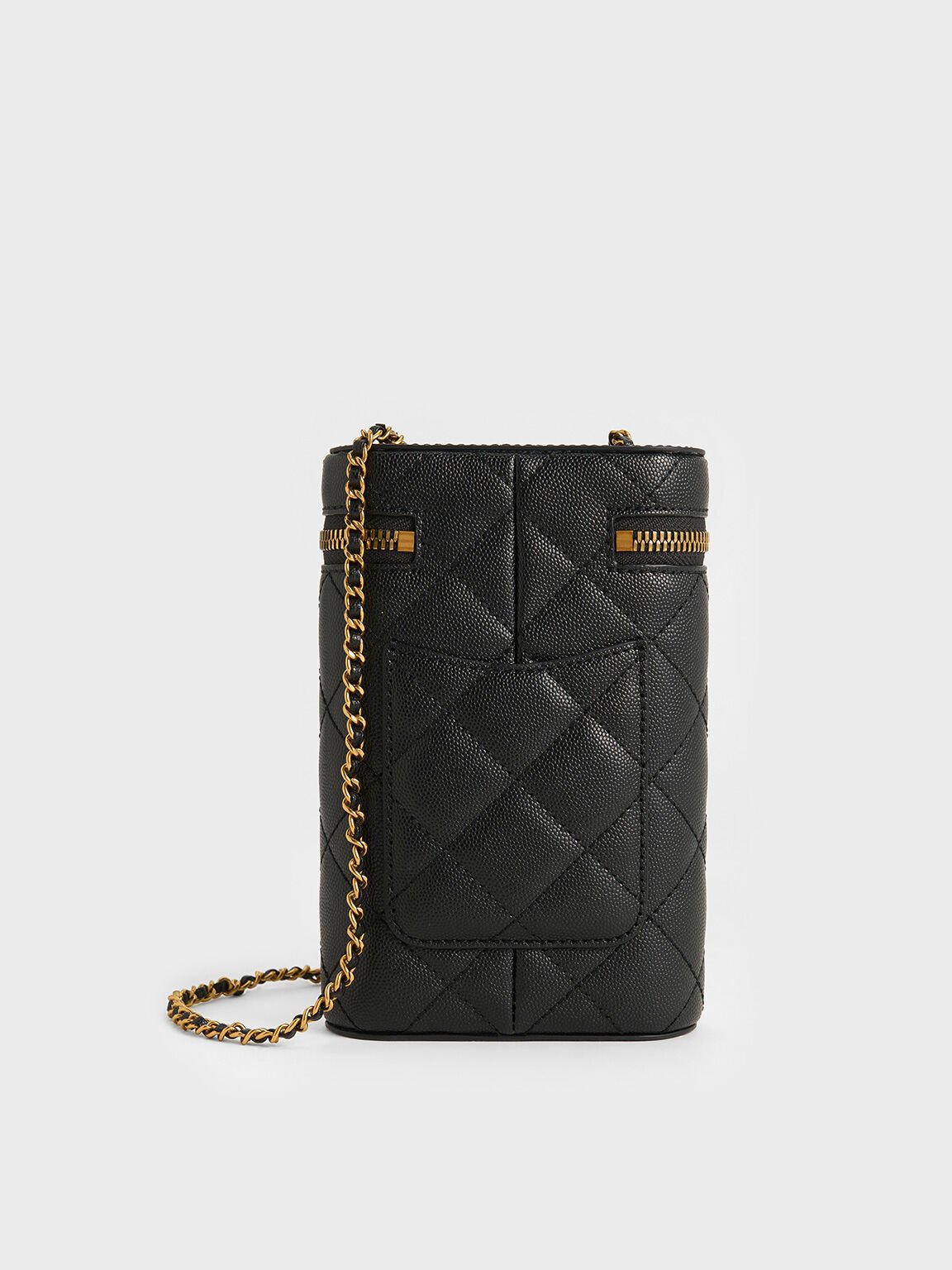 Mini Apfra Quilted Elongated Bag, Black, hi-res