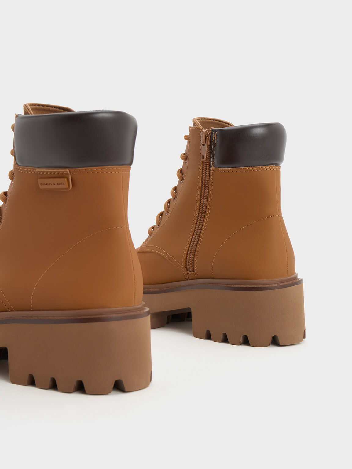 Ripley Ridged Sole Ankle Boots, Caramel, hi-res