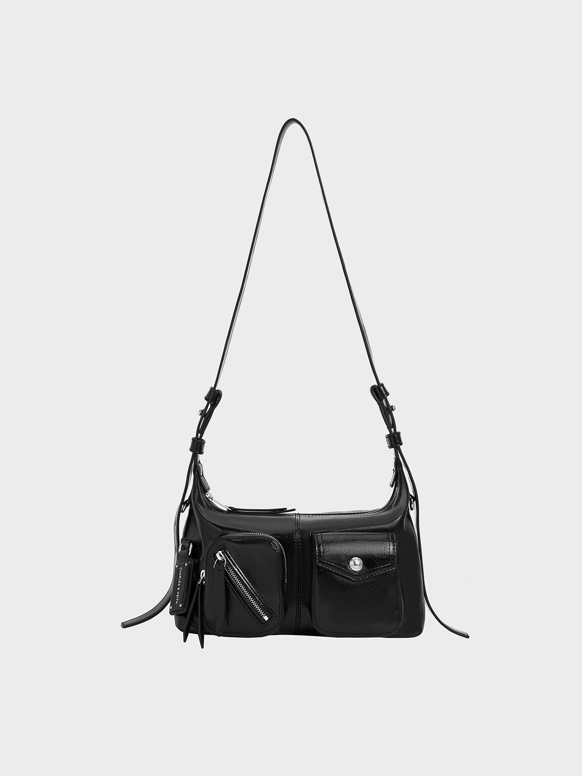 Thora Multi-Pocket Crossbody Bag, Noir, hi-res