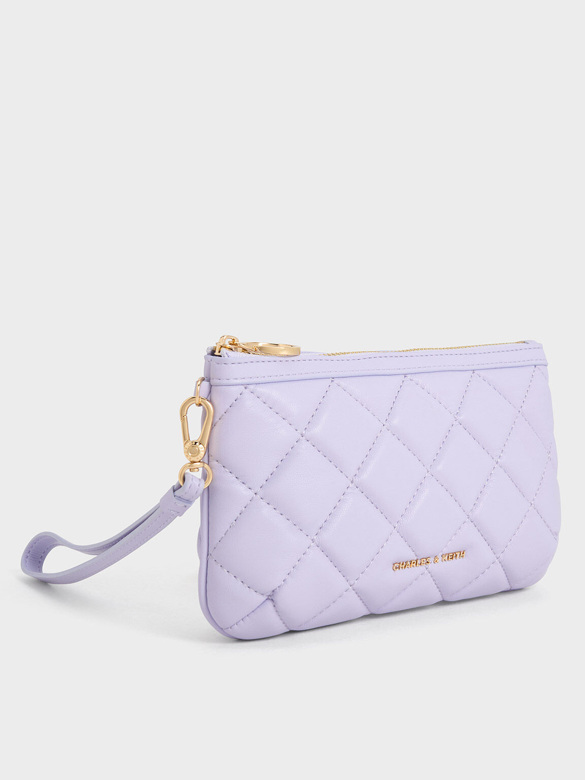 Cressida Quilted Wristlet, Lilac, hi-res