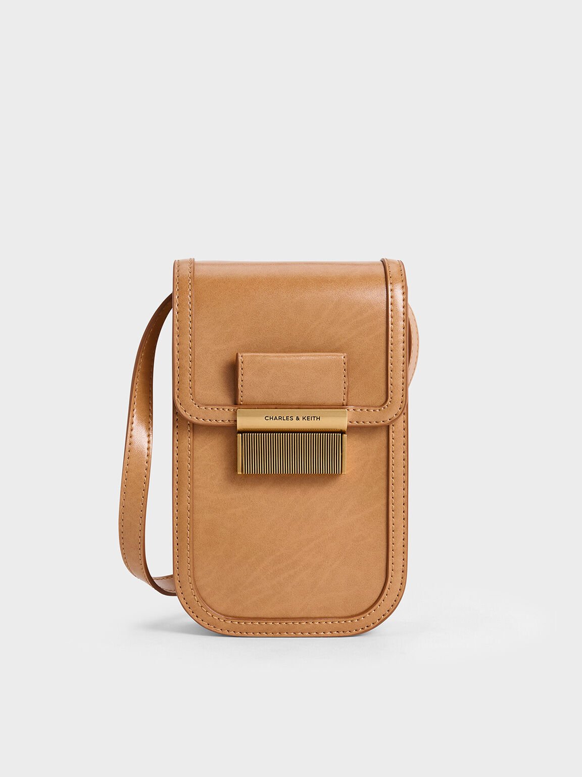 Mini Charlot Elongated Crossbody Bag, Toffee, hi-res