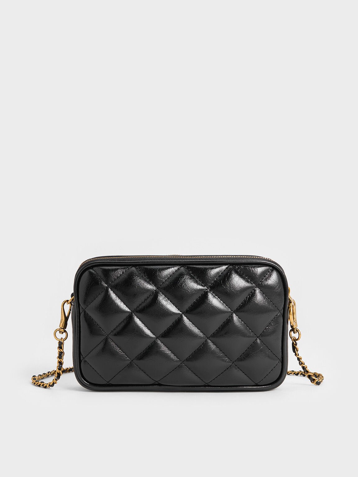 Mini Apfra Quilted Crossbody Bag, Black, hi-res