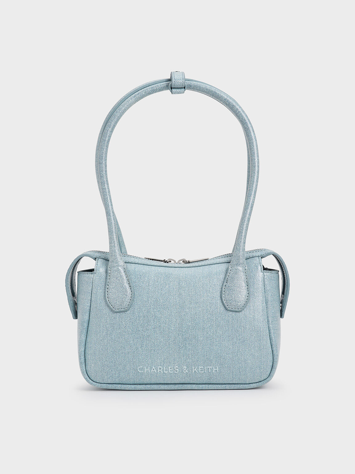 Bosie Denim Elongated Top Handle Bag, Denim Blue, hi-res