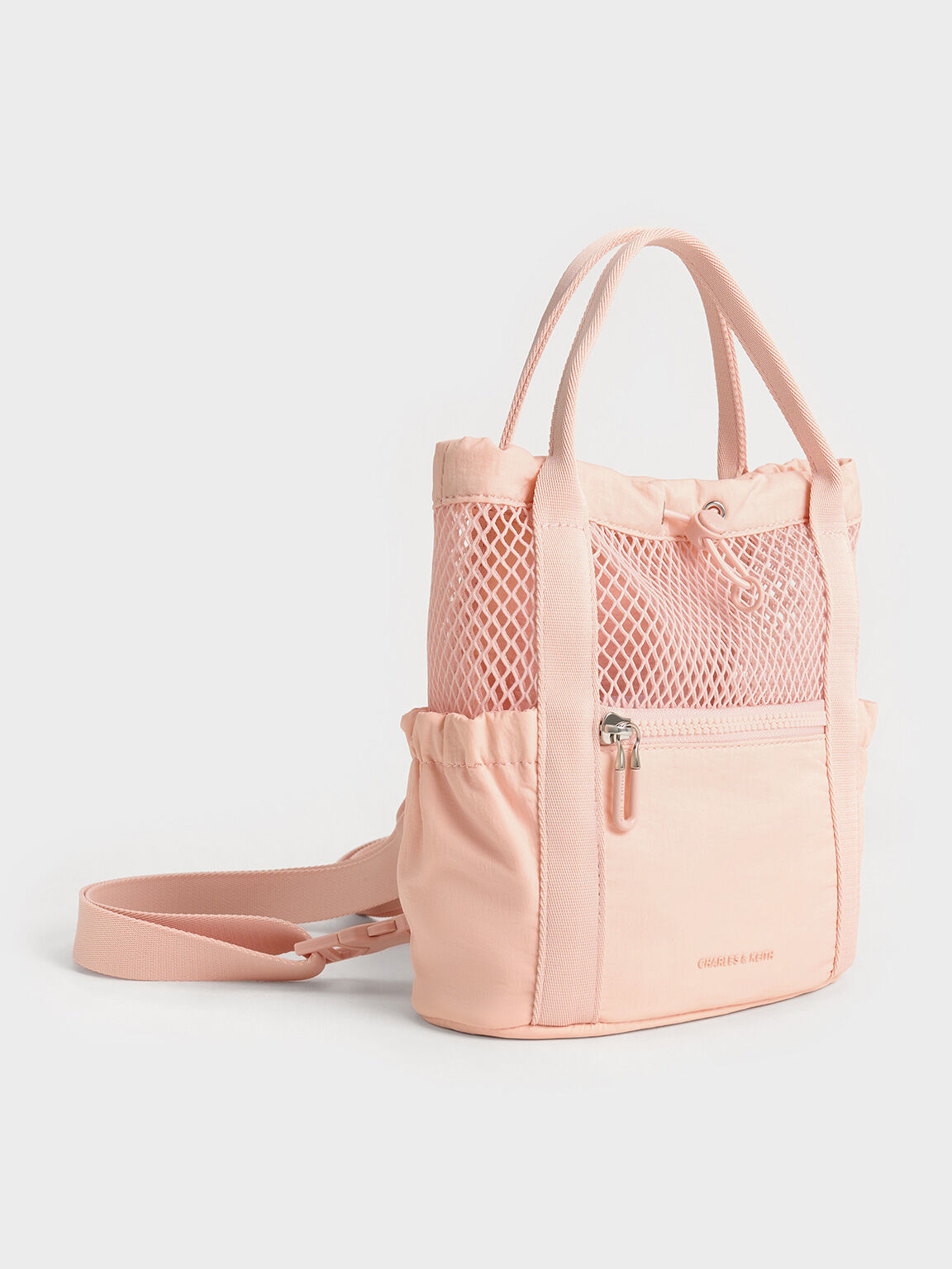 Terra Mesh & Nylon Multi-Way Bag, Light Pink, hi-res