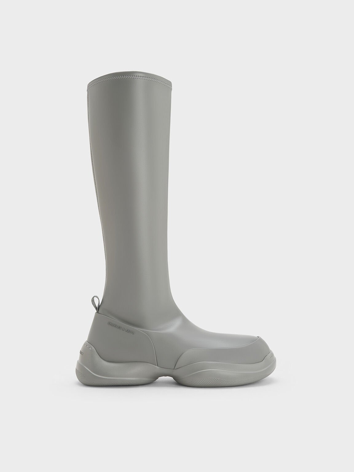 Botas a la rodilla Casey con cremallera lateral, Gris, hi-res