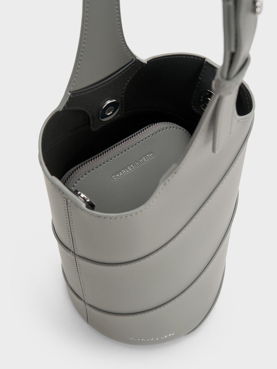 Sac seau cylindrique Trin, Gris, hi-res