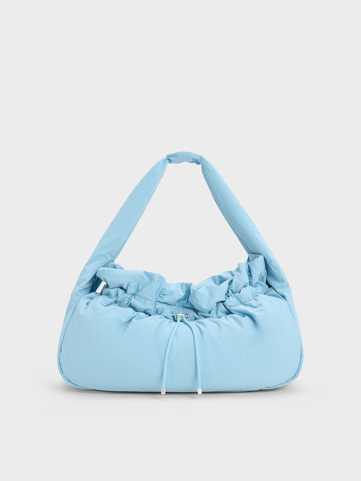Light Blue Maisy Ruched Hobo Bag - CHARLES & KEITH PT