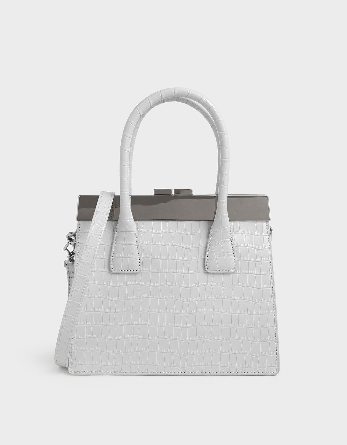 white croc leather