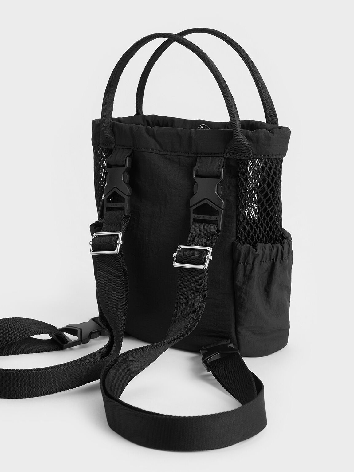 Terra Mesh & Nylon Multi-Way Bag, Noir, hi-res