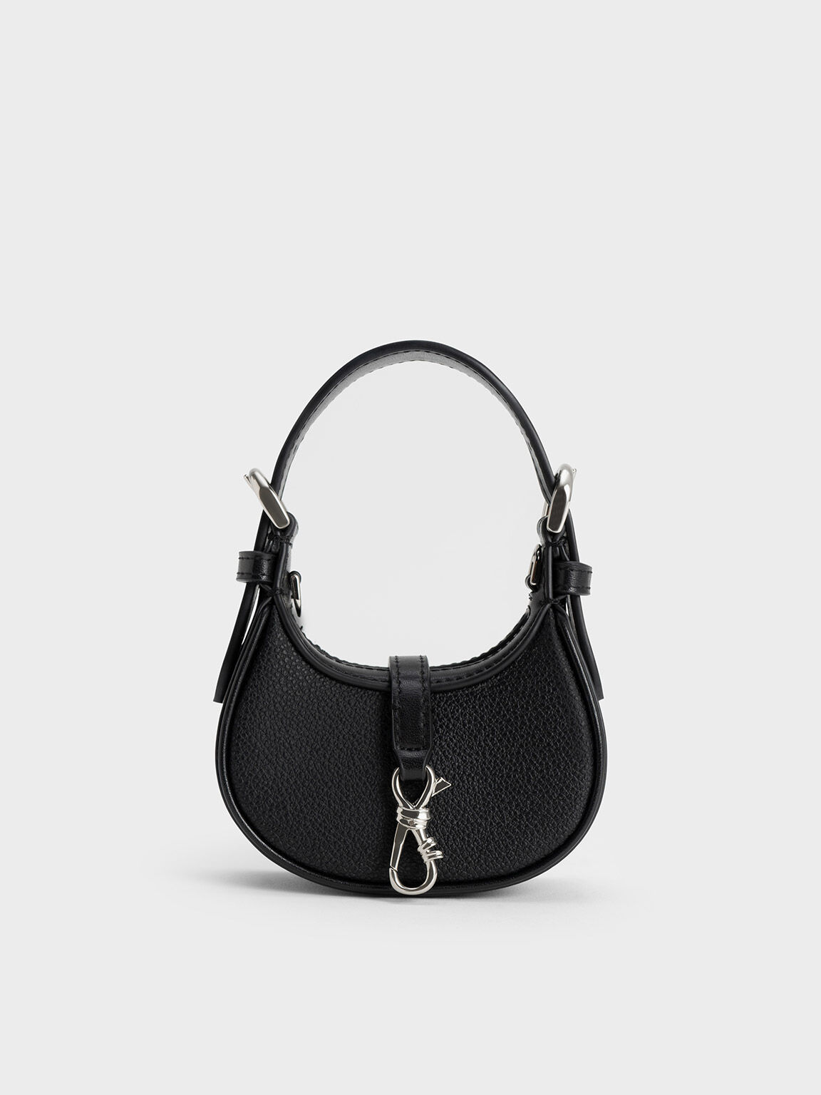 Black Thessaly Metallic Accent Micro Bag - CHARLES & KEITH DE