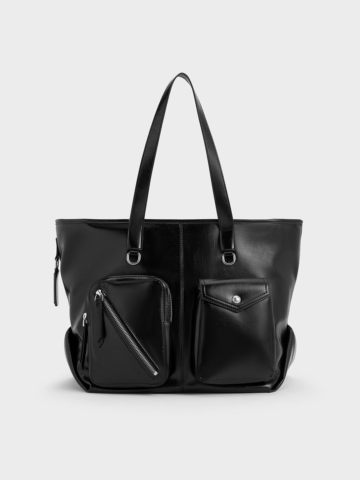 Sac cabas multi-poches Thora, Noir, hi-res