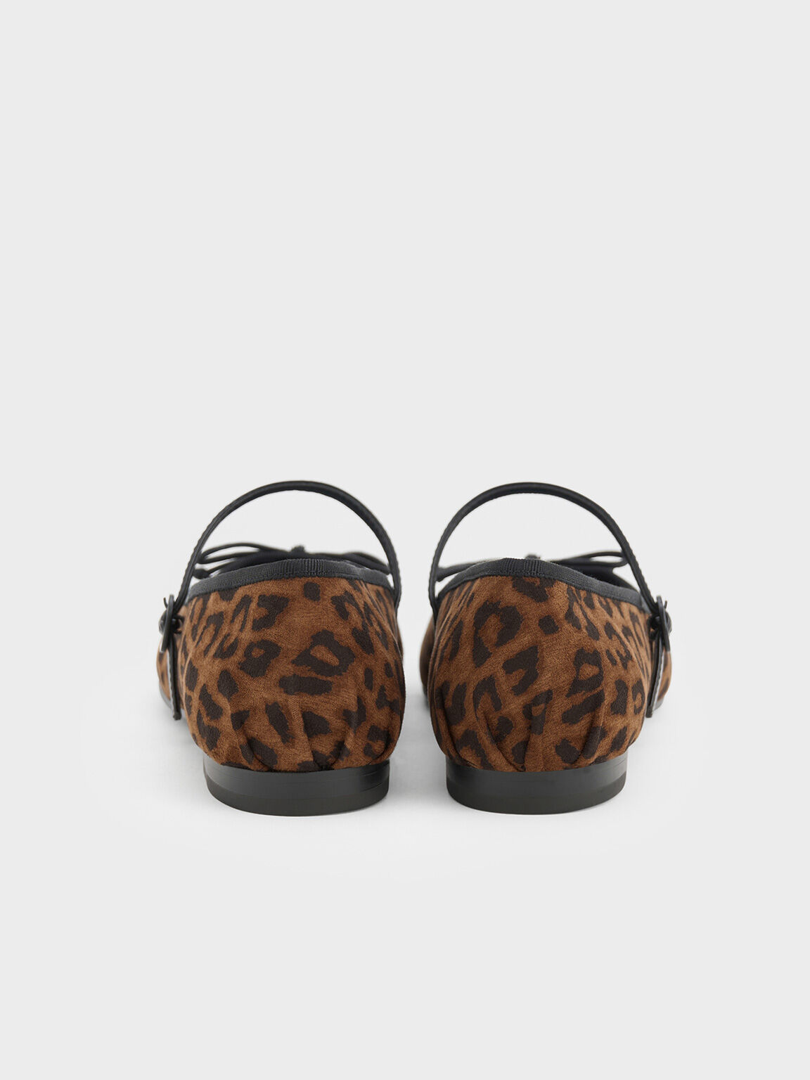 Leopard-Print Bow Mary Jane Flats, Animal Print Brown, hi-res