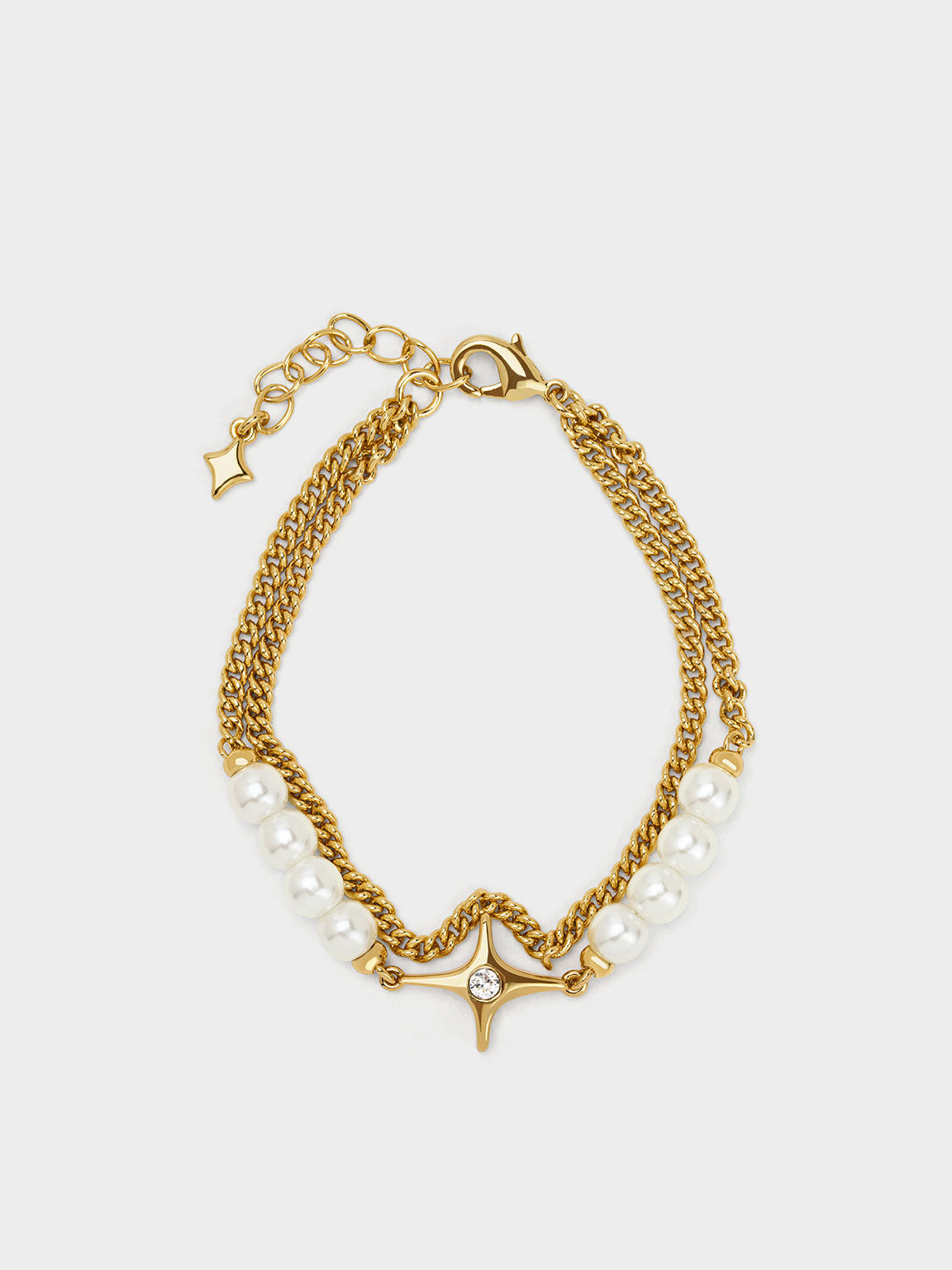 Gold Estelle Star & Pearl Choker Necklace - CHARLES & KEITH US