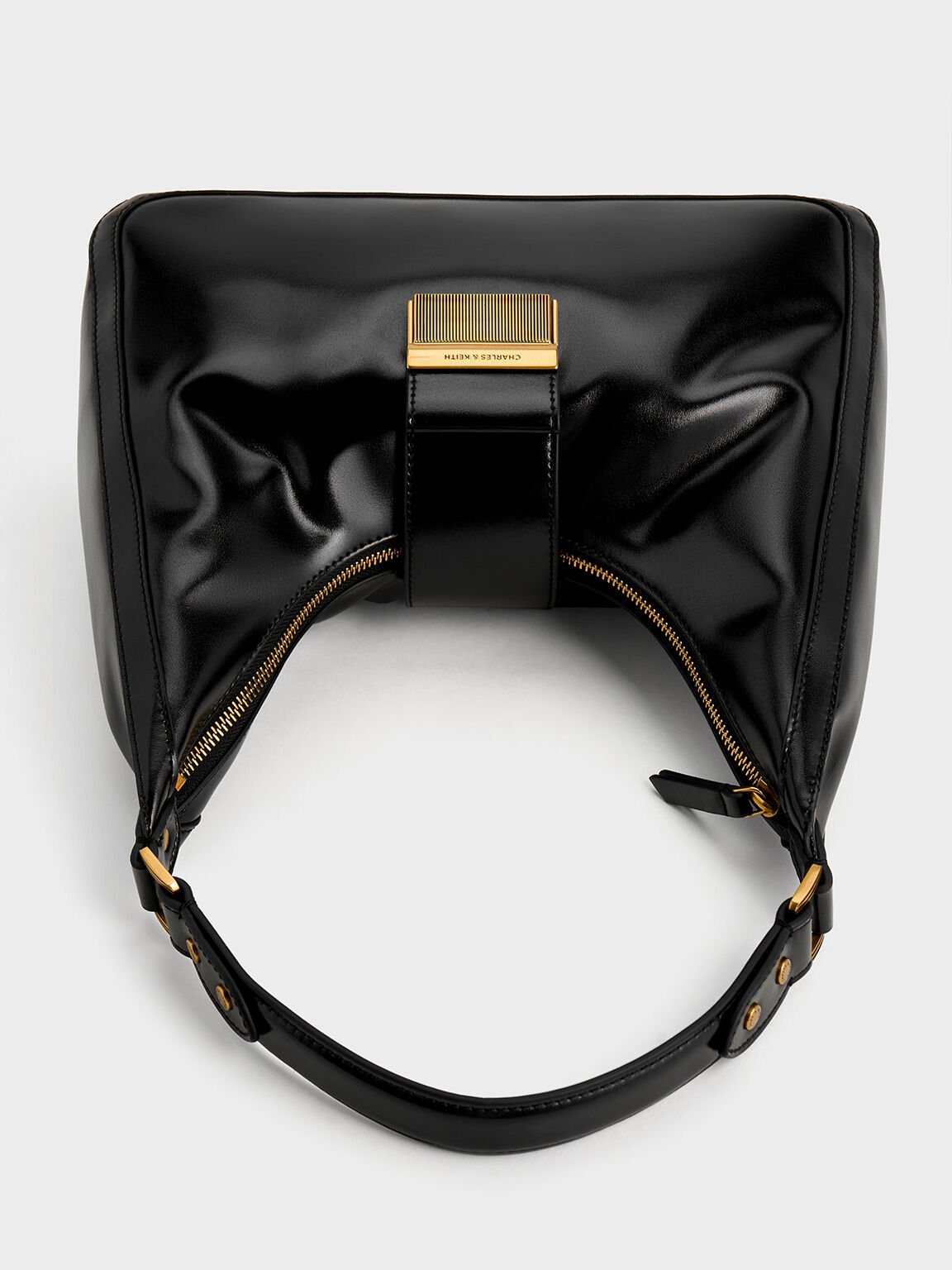 Bolso hobo Charlot, Negro, hi-res