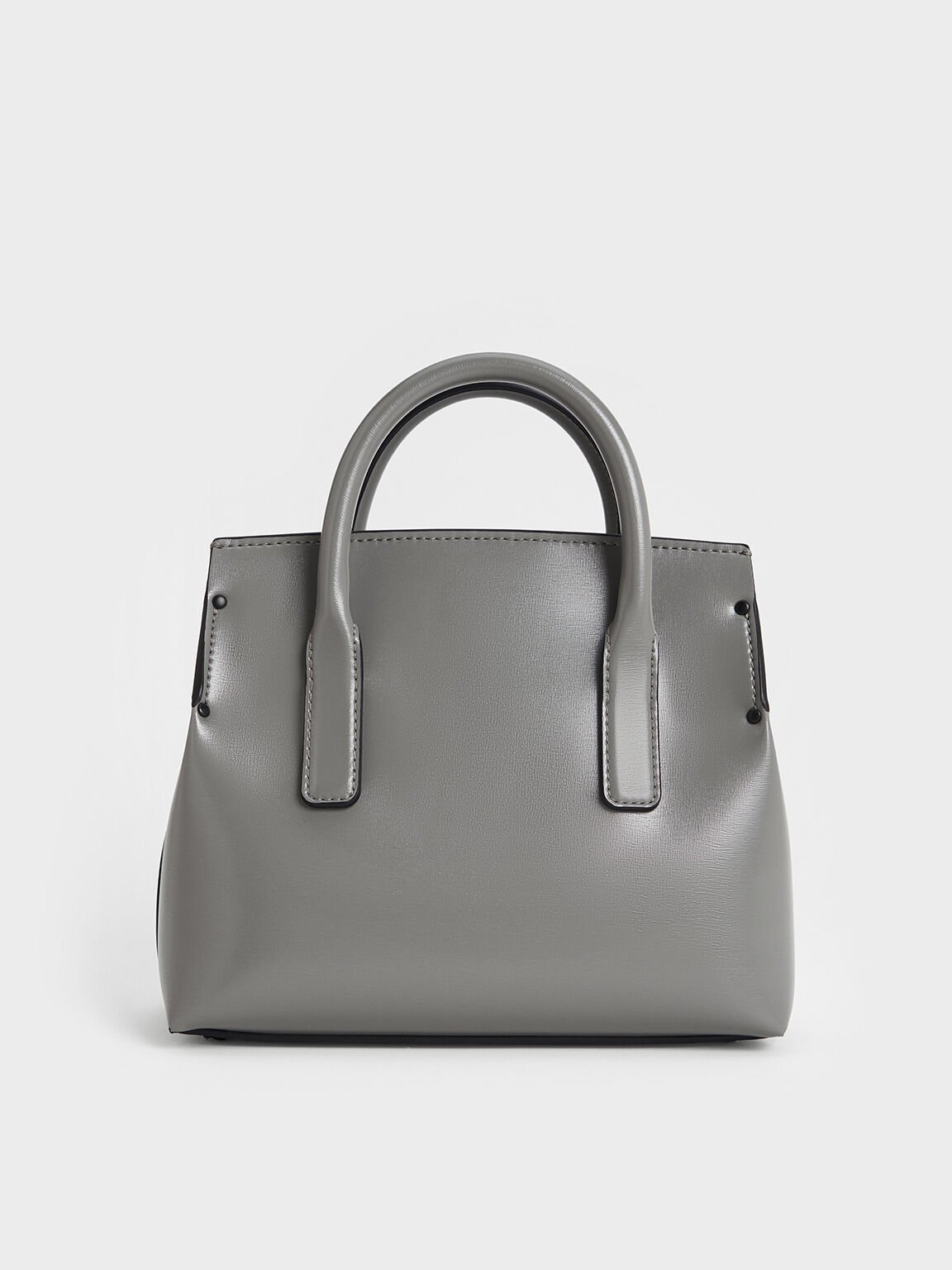 Rene Structured Top Handle Bag, Grey, hi-res