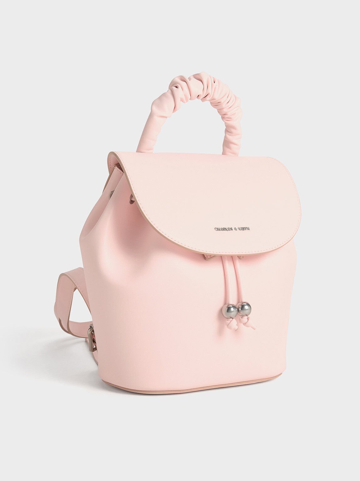 Eve Ruched-Handle Backpack, Light Pink, hi-res