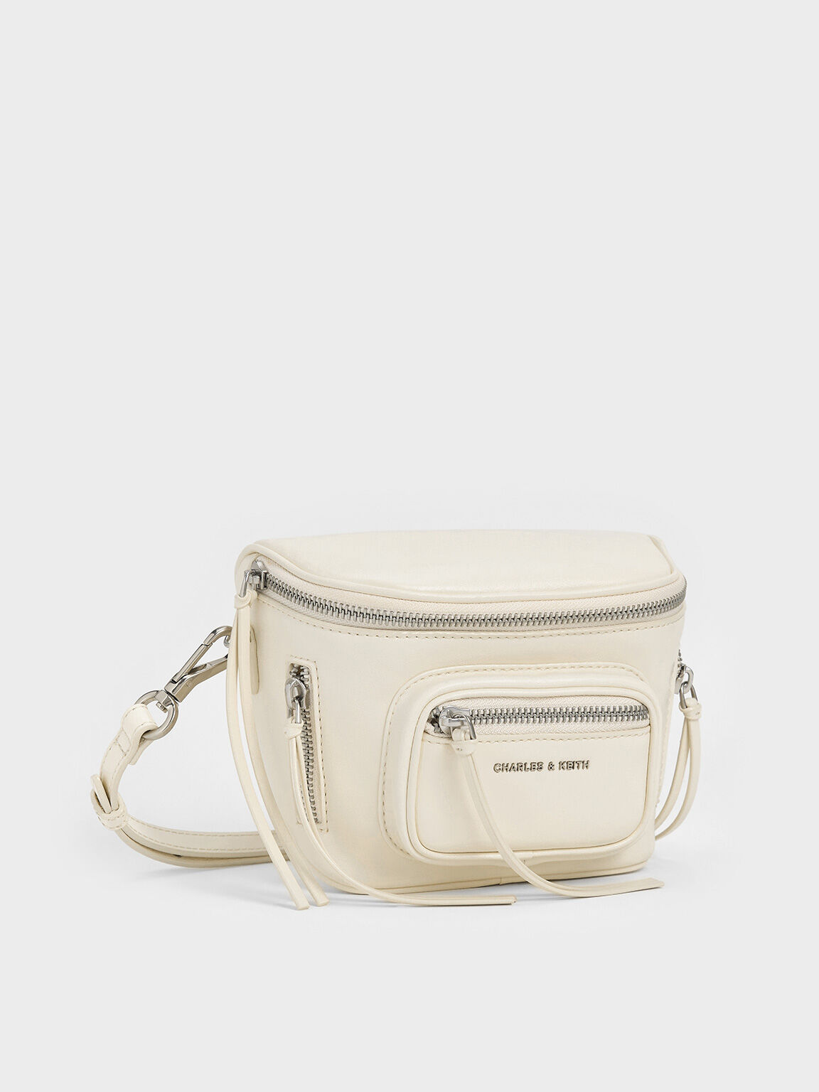 Xylia Multi-Zip Crossbody Bag, Cream, hi-res