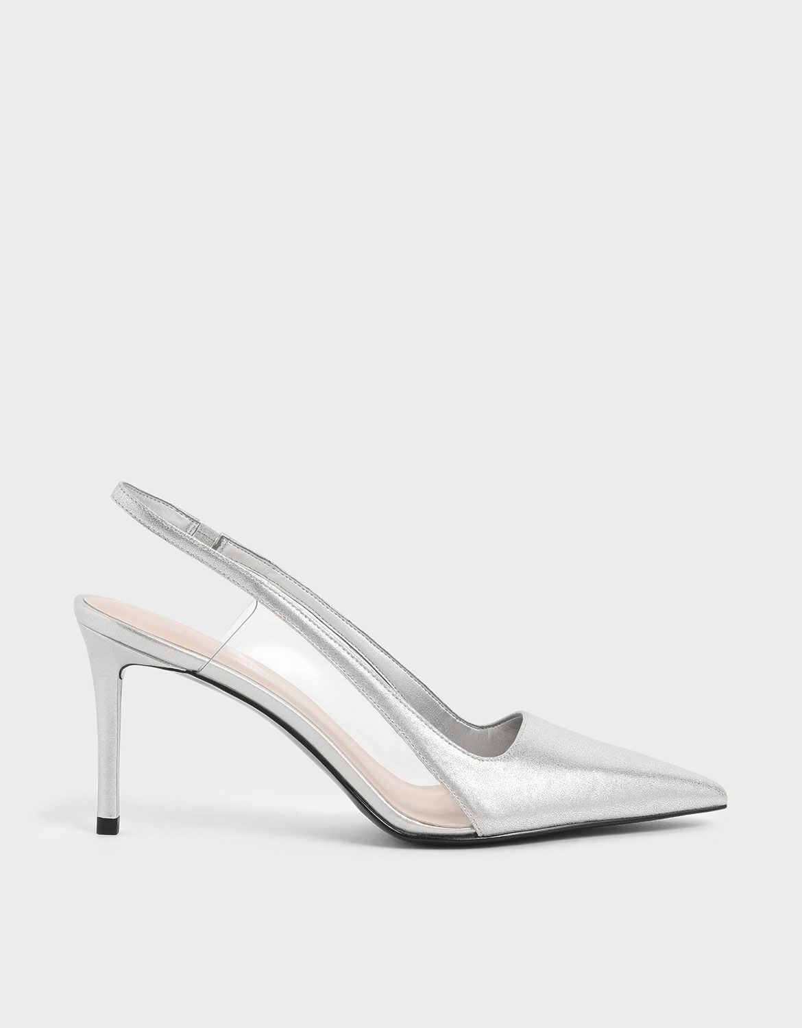 silver slingback court shoes