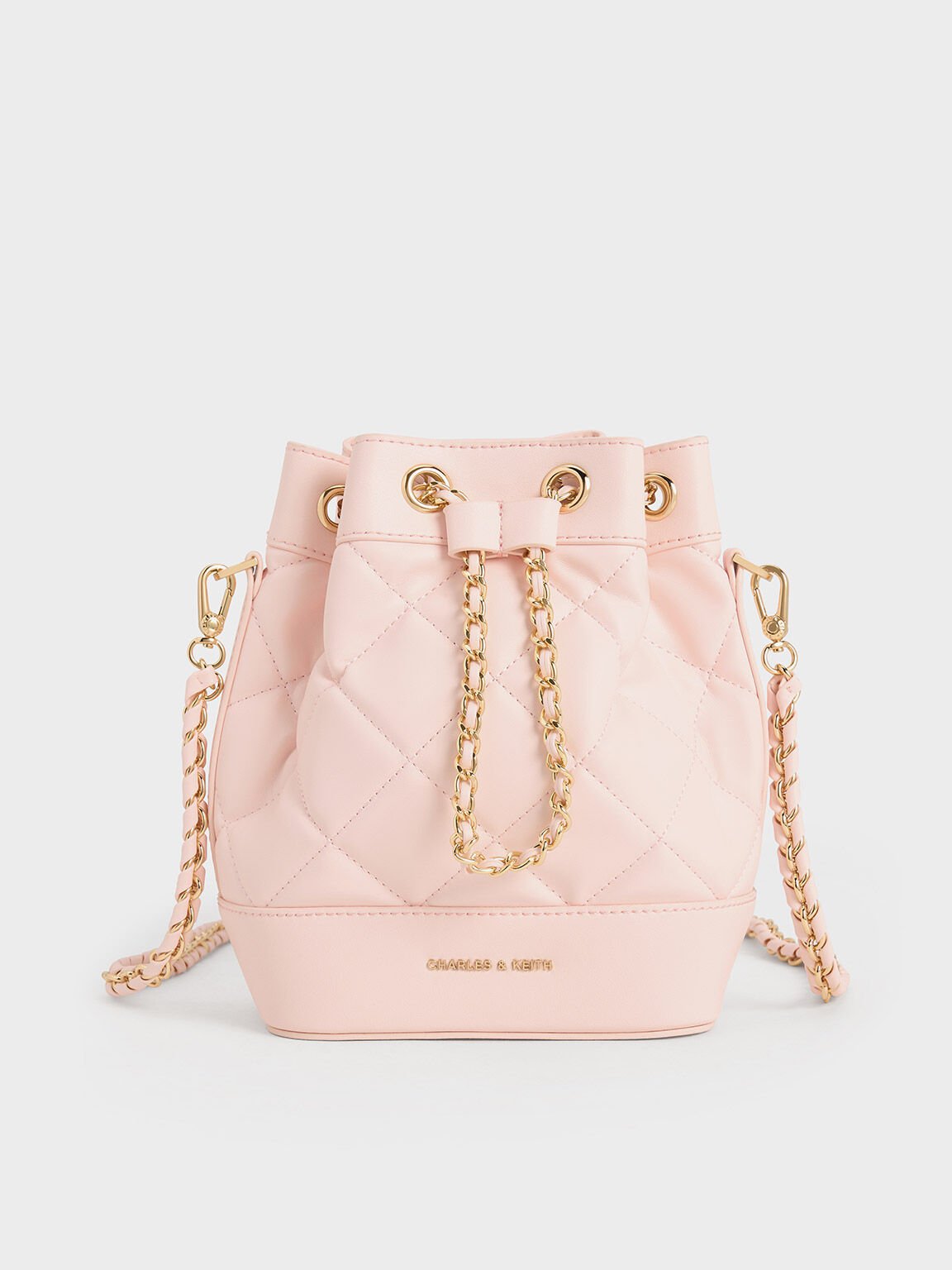 Sac seau multi-port matelassé, Rose clair, hi-res