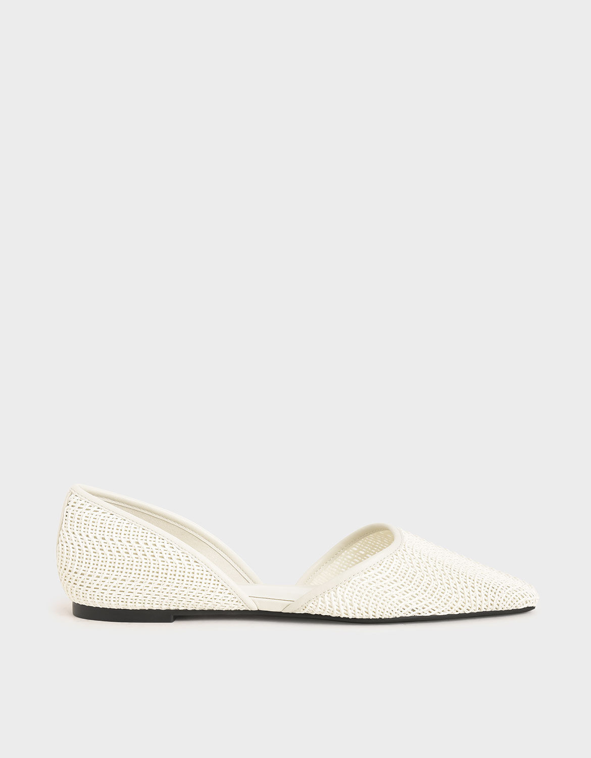 Chalk Woven D'Orsay Flats | CHARLES 
