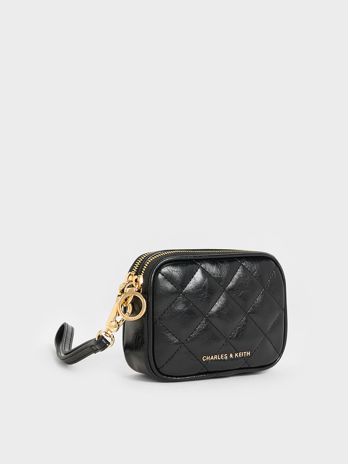 Bolso muñequera acolchado Apfra, Negro, hi-res