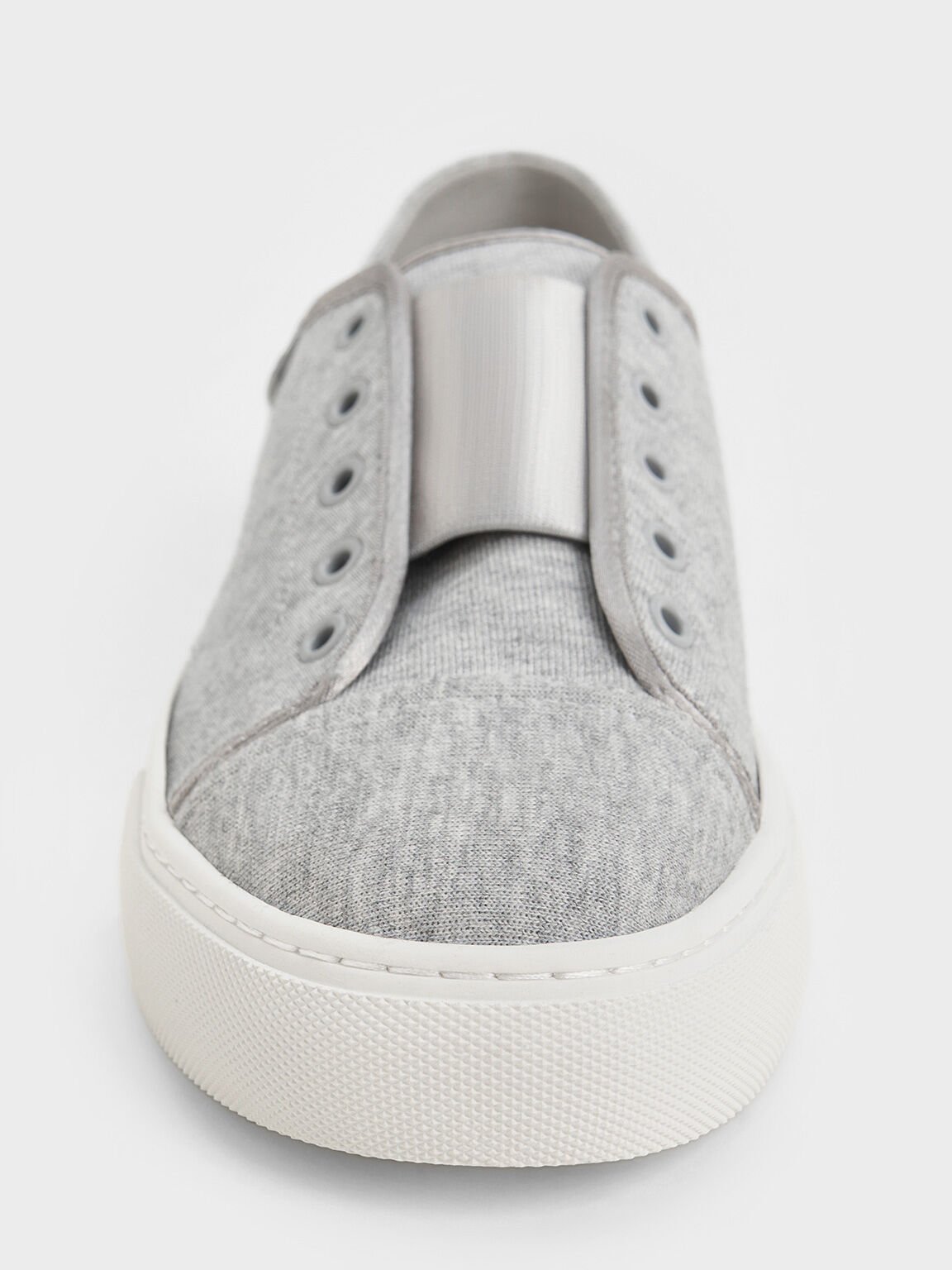 Textured Slip-On Sneakers, Light Grey, hi-res