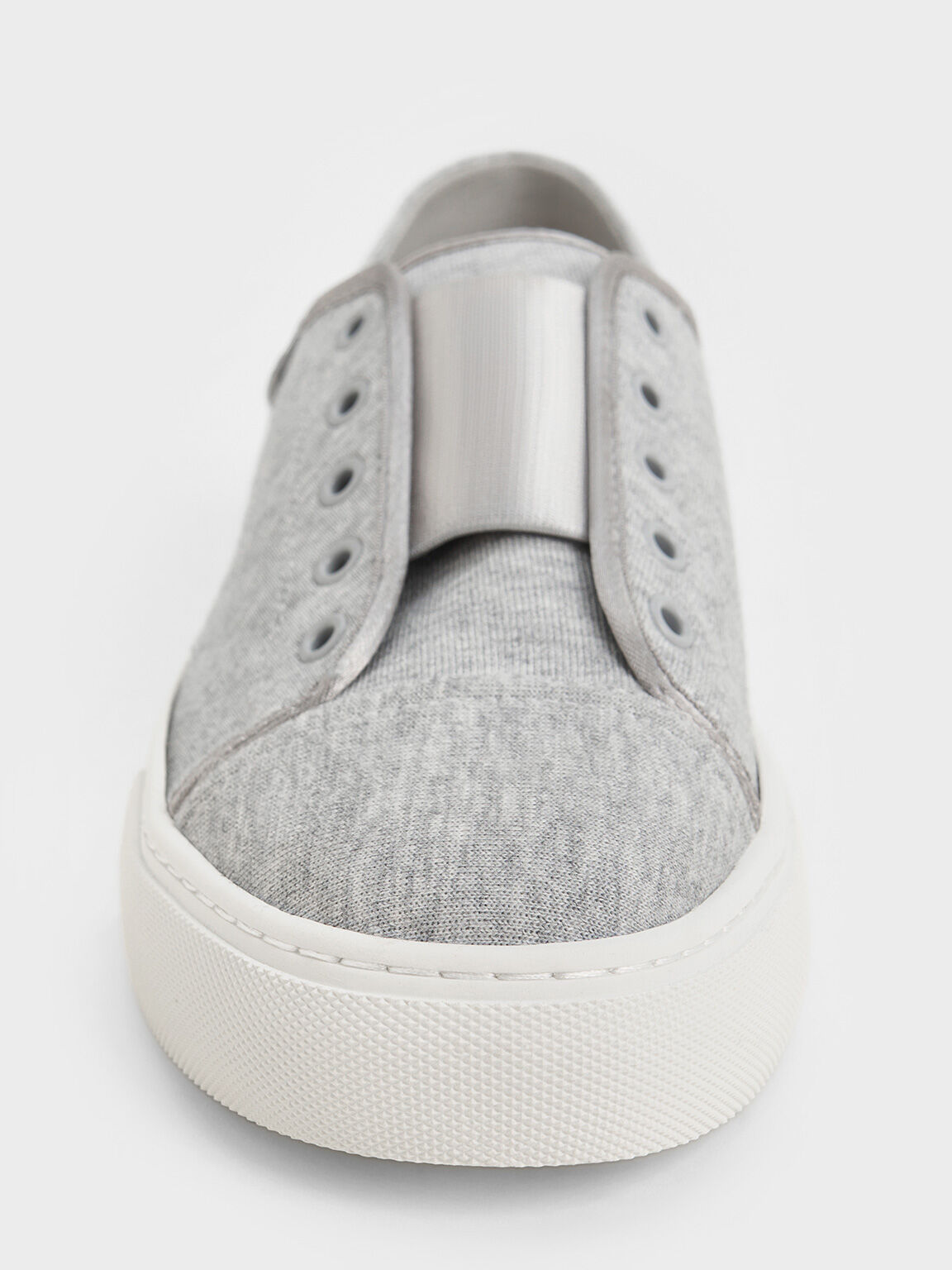 Textured Slip-On Sneakers, Light Grey, hi-res