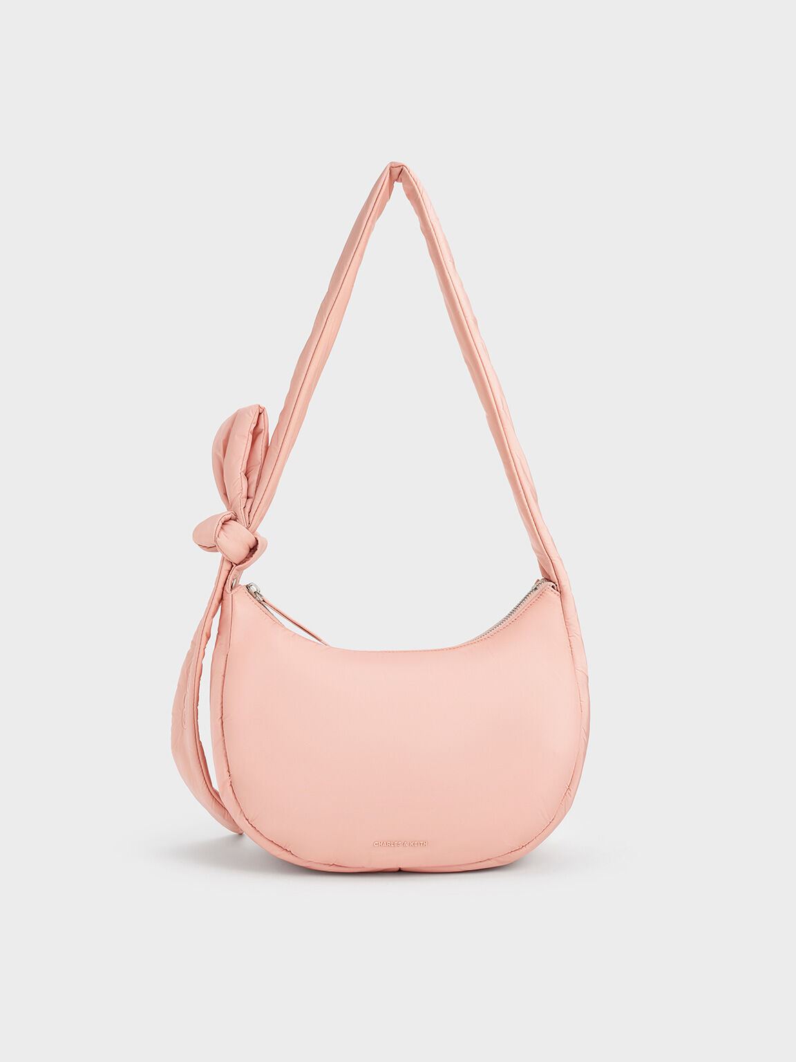 Sac hobo en nylon à noeud Delilah, Rose, hi-res