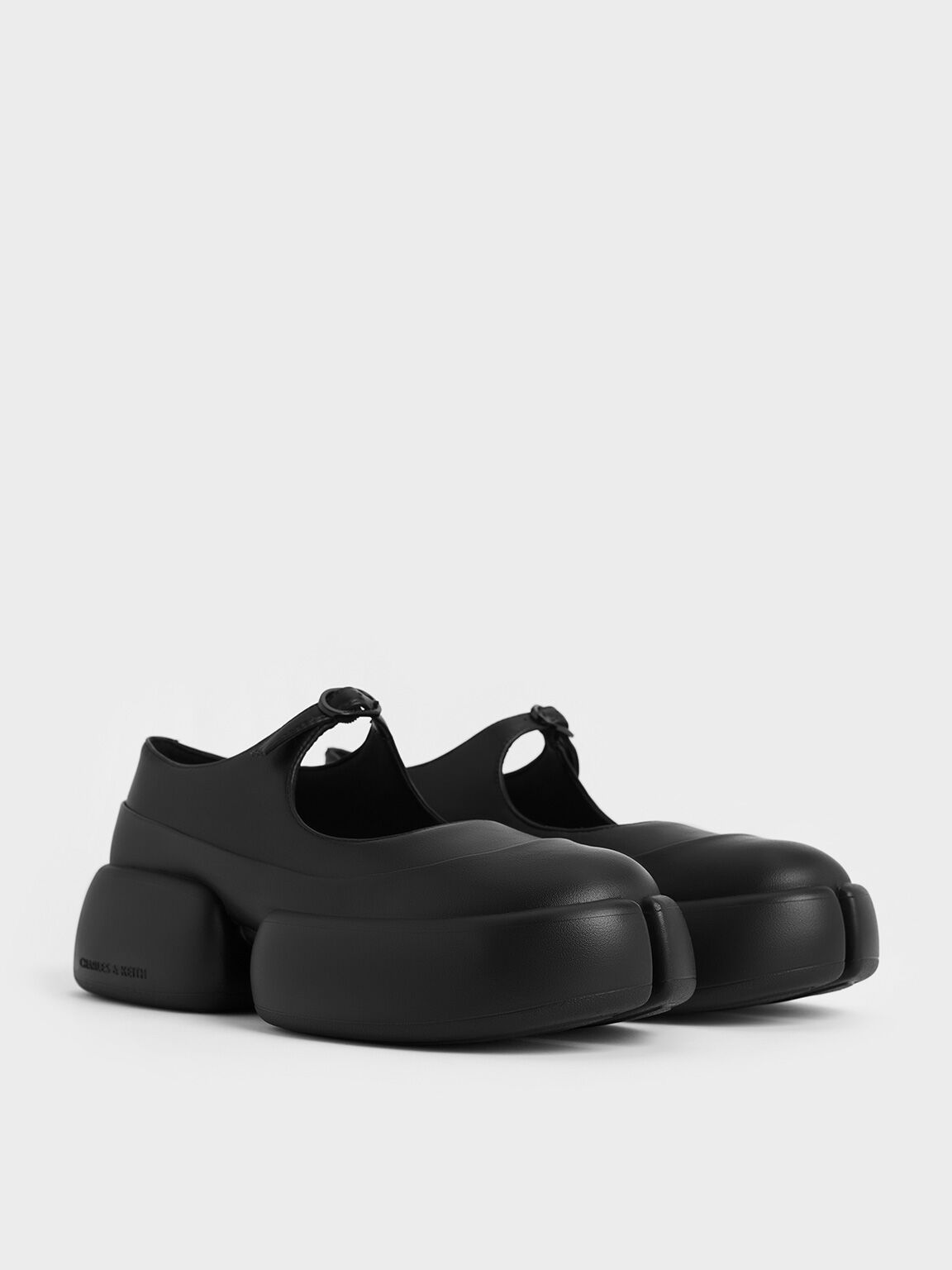 Jamie Sculptural Platform Mary Janes, Black, hi-res