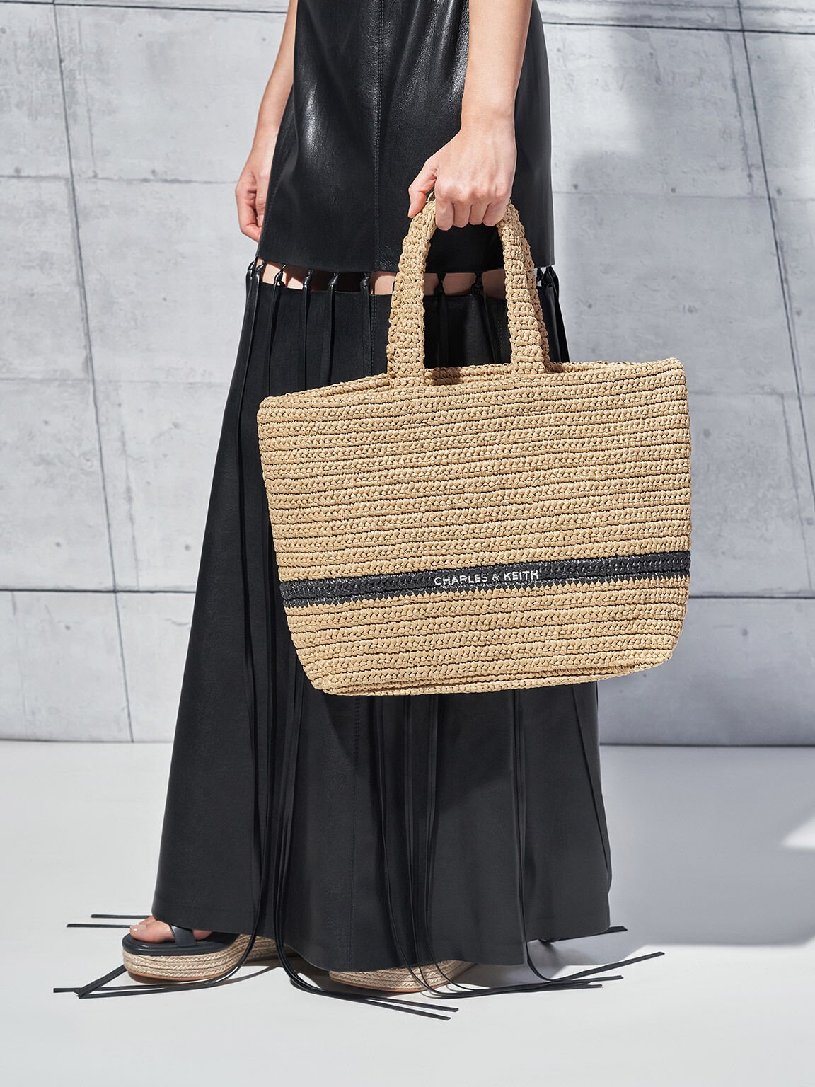 Sac cabas en maille Allegra, Beige, hi-res